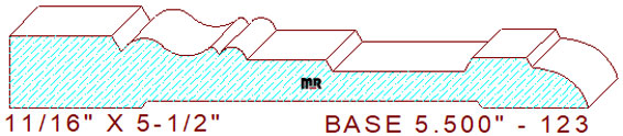 Baseboard 5-1/2" - 123 Baseboard 5-1/2" - 123