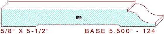 Baseboard 5-1/2" - 124 Baseboard 5-1/2" - 124