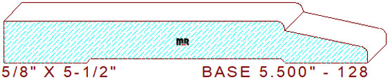 Baseboard 5-1/2" - 128 Baseboard 5-1/2" - 128