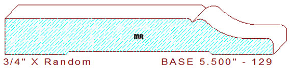 Baseboard 5-1/2" - 129 Baseboard 5-1/2" - 129