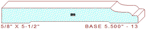 Baseboard 5-1/2" - 13 Baseboard 5-1/2" - 13