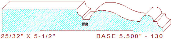 Baseboard 5-1/2" - 130 Baseboard 5-1/2" - 130
