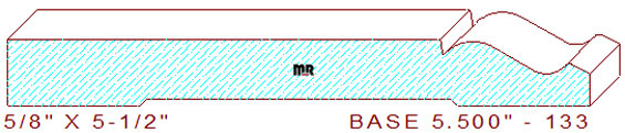 Baseboard 5-1/2" - 133 Baseboard 5-1/2" - 133