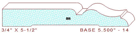 Baseboard 5-1/2" - 14 Baseboard 5-1/2" - 14