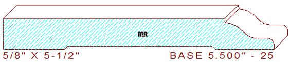 Baseboard 5-1/2" - 25 Baseboard 5-1/2" - 25
