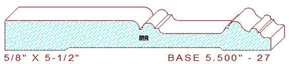 Baseboard 5-1/2" - 27 Baseboard 5-1/2" - 27
