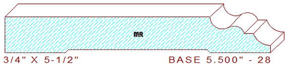 Baseboard 5-1/2" - 28 Baseboard 5-1/2" - 28