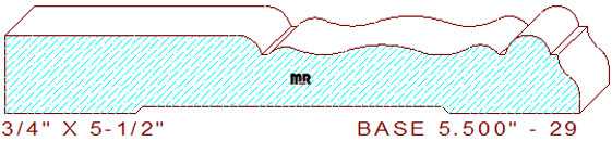 Baseboard 5-1/2" - 29