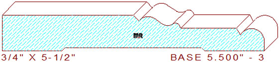 Baseboard 5-1/2" - 3 Baseboard 5-1/2" - 3