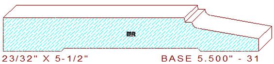 Baseboard 5-1/2" - 31 Baseboard 5-1/2" - 31