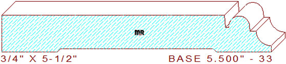 Baseboard 5-1/2" - 33 Baseboard 5-1/2" - 33