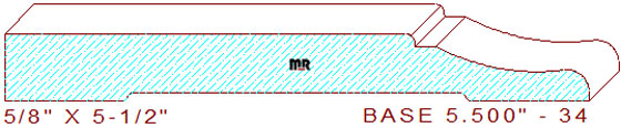 Baseboard 5-1/2" - 34 Baseboard 5-1/2" - 34