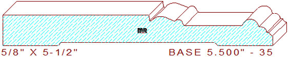 Baseboard 5-1/2" - 35 Baseboard 5-1/2" - 35