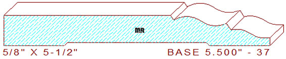 Baseboard 5-1/2" - 37 Baseboard 5-1/2" - 37