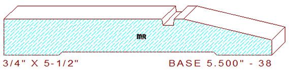 Baseboard 5-1/2" - 38 Baseboard 5-1/2" - 38