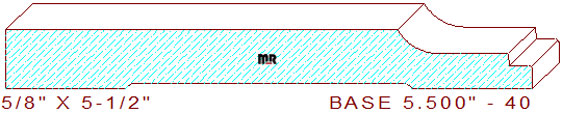 Baseboard 5-1/2" - 40 Baseboard 5-1/2" - 40