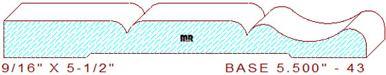 Baseboard 5-1/2" - 43 Baseboard 5-1/2" - 43