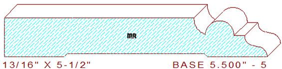 Baseboard 5-1/2" - 5 Baseboard 5-1/2" - 5