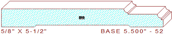 Baseboard 5-1/2" - 52 Baseboard 5-1/2" - 52