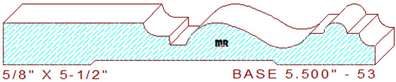 Baseboard 5-1/2" - 53 Baseboard 5-1/2" - 53
