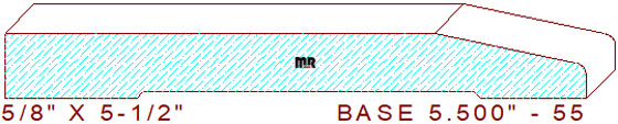 Baseboard 5-1/2" - 55 Baseboard 5-1/2" - 55