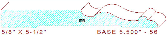 Baseboard 5-1/2" - 56 Baseboard 5-1/2" - 56