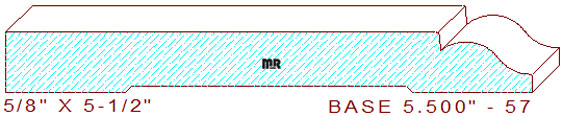 Baseboard 5-1/2" - 57 Baseboard 5-1/2" - 57