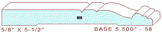 Baseboard 5-1/2" - 58 Baseboard 5-1/2" - 58