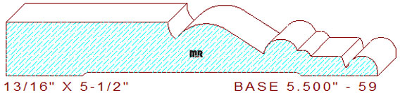 Baseboard 5-1/2" - 59 Baseboard 5-1/2" - 59