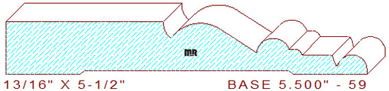 Baseboard 5-1/2" - 59