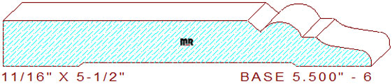 Baseboard 5-1/2" - 6 Baseboard 5-1/2" - 6