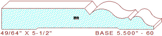Baseboard 5-1/2" - 60 Baseboard 5-1/2" - 60