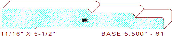 Baseboard 5-1/2" - 61