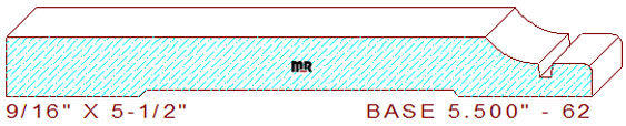 Baseboard 5-1/2" - 62 Baseboard 5-1/2" - 62
