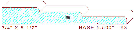 Baseboard 5-1/2" - 63 Baseboard 5-1/2" - 63
