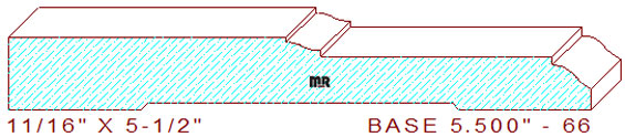 Baseboard 5-1/2" - 66 Baseboard 5-1/2" - 66