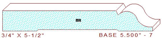 Baseboard 5-1/2" - 7 Baseboard 5-1/2" - 7
