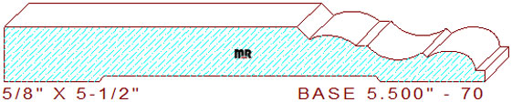 Baseboard 5-1/2" - 70 Baseboard 5-1/2" - 70