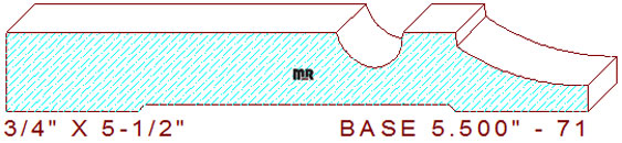 Baseboard 5-1/2" - 71 Baseboard 5-1/2" - 71