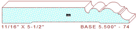 Baseboard 5-1/2" - 74 Baseboard 5-1/2" - 74