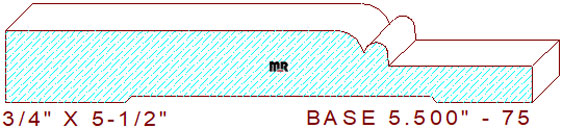 Baseboard 5-1/2" - 75 Baseboard 5-1/2" - 75