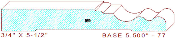 Baseboard 5-1/2" - 77 Baseboard 5-1/2" - 77