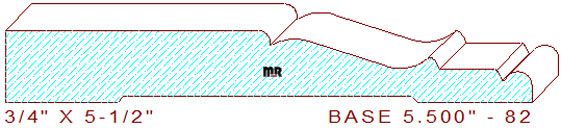 Baseboard 5-1/2" - 82 Baseboard 5-1/2" - 82