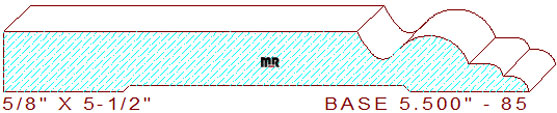 Baseboard 5-1/2" - 85 Baseboard 5-1/2" - 85