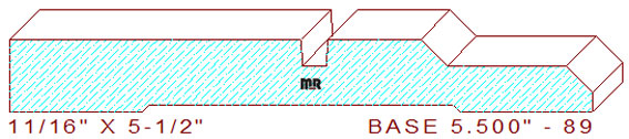 Baseboard 5-1/2" - 89 Baseboard 5-1/2" - 89