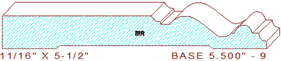 Baseboard 5-1/2" - 9 Baseboard 5-1/2" - 9