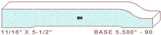 Baseboard 5-1/2" - 90 Baseboard 5-1/2" - 90