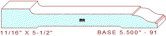 Baseboard 5-1/2" - 91 Baseboard 5-1/2" - 91