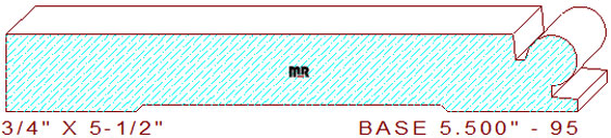 Baseboard 5-1/2" - 95 Baseboard 5-1/2" - 95