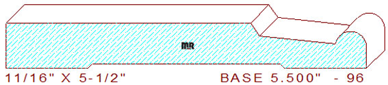 Baseboard 5-1/2" - 96 Baseboard 5-1/2" - 96
